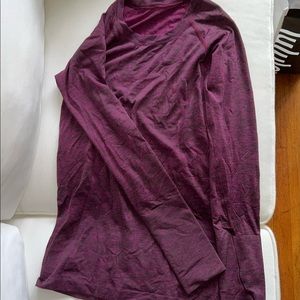 Lululemon long sleeve swift tech size 6 heathered Bordeaux SUPER RARE